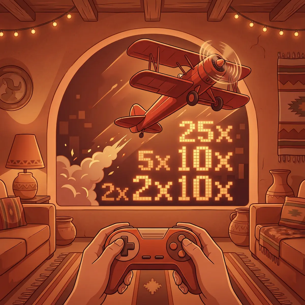 Juego Aviator con avión despegando